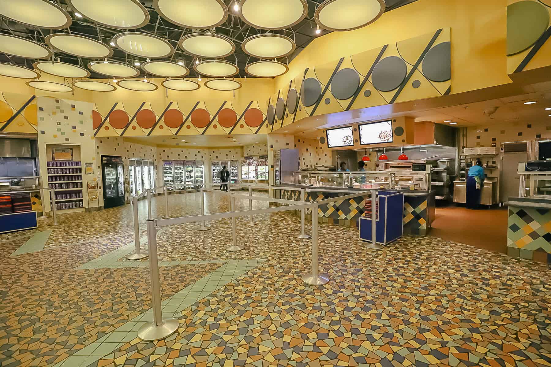 stations and a grab and go area in the Pop Century food court 