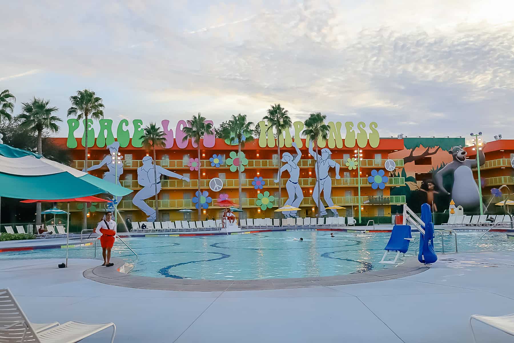 The Hippy Dippy Pool is shaped like a flower petal. 