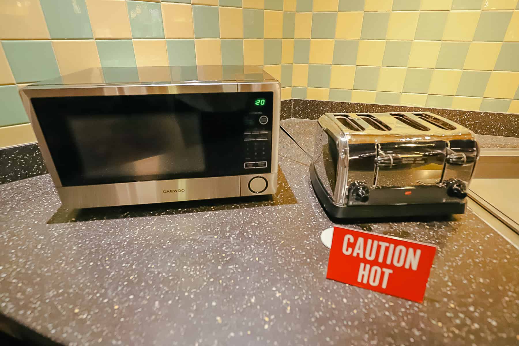 a microwave and toaster oven at Pop Century 