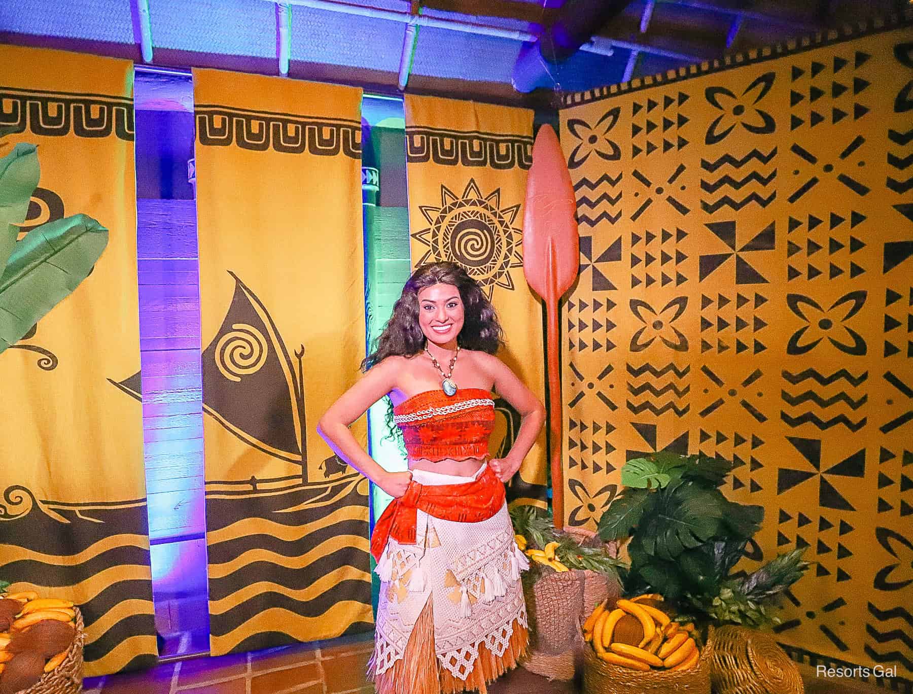 Moana at a special meet-and-greet location at Magic Kingdom. 