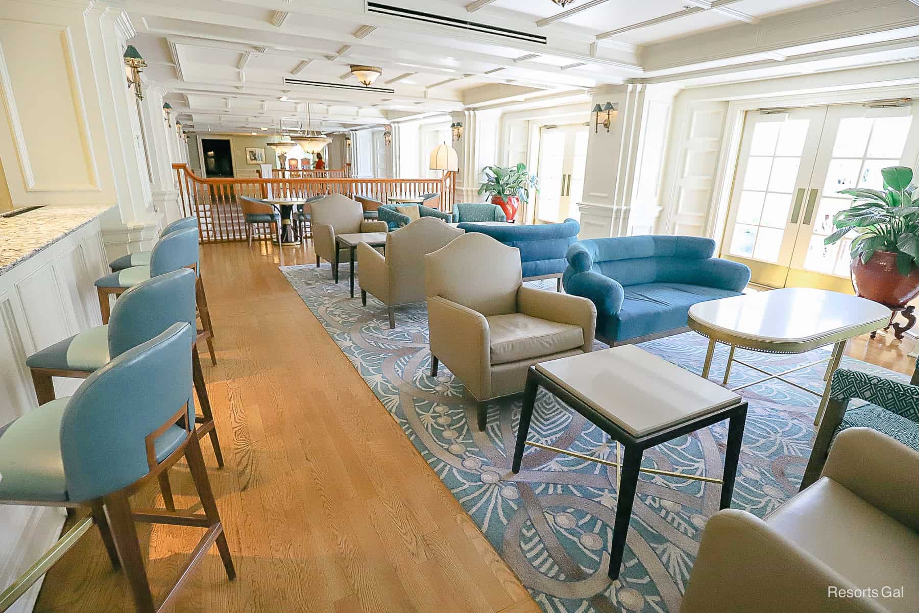 a place for guests to relax at Disney's Boardwalk 