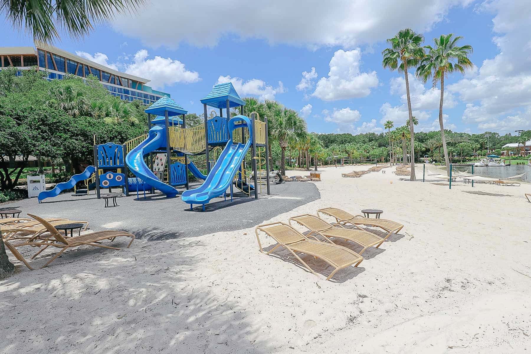 playground on the beach of Disney's Swan and Dolphin Resort 