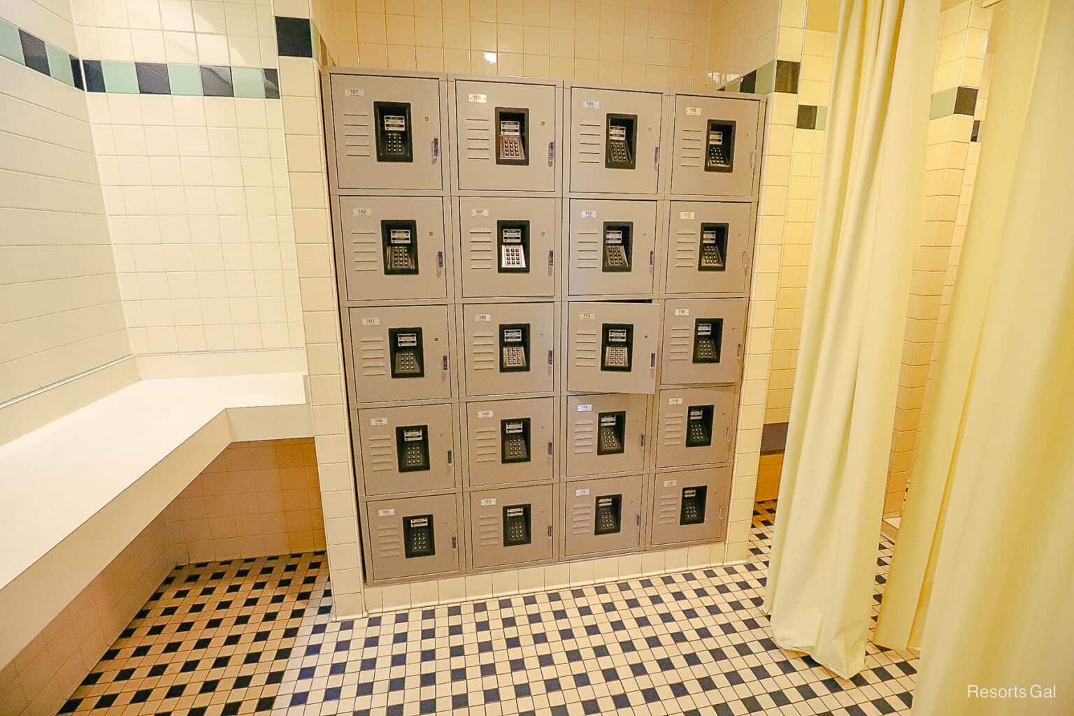 Disney Resort Hotel Pool Shower and Locker Room