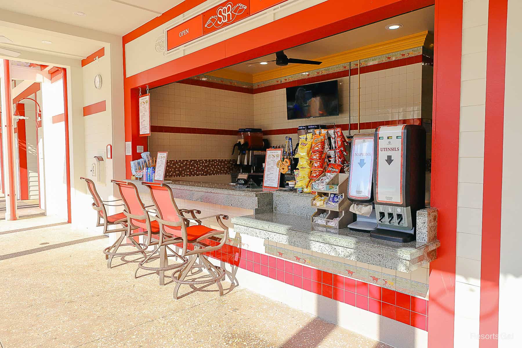 the Backstretch Pool Bar at Disney's Saratoga Springs Resort 