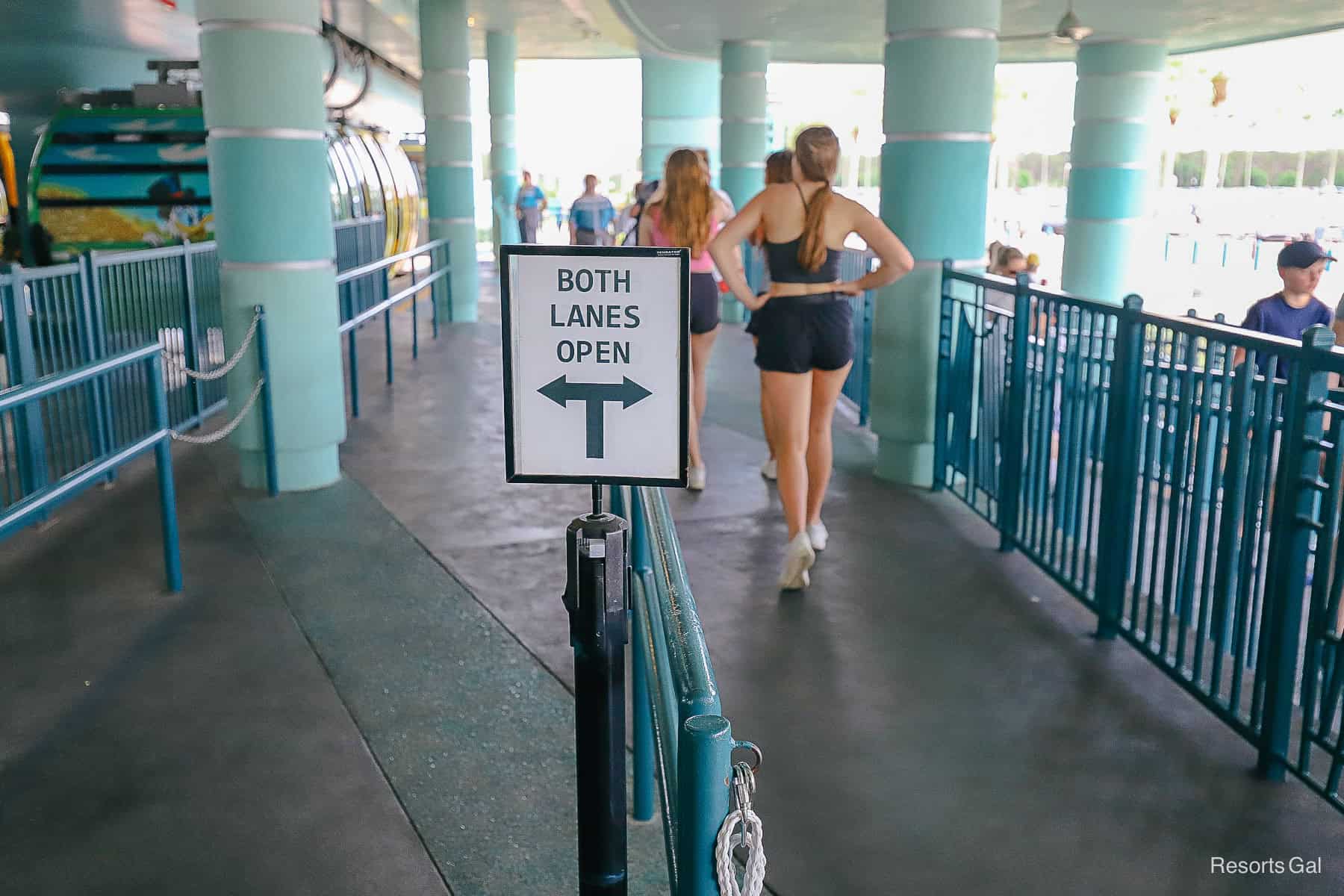 the Skyliner station at Disney's Hollywood Studios has two lines 