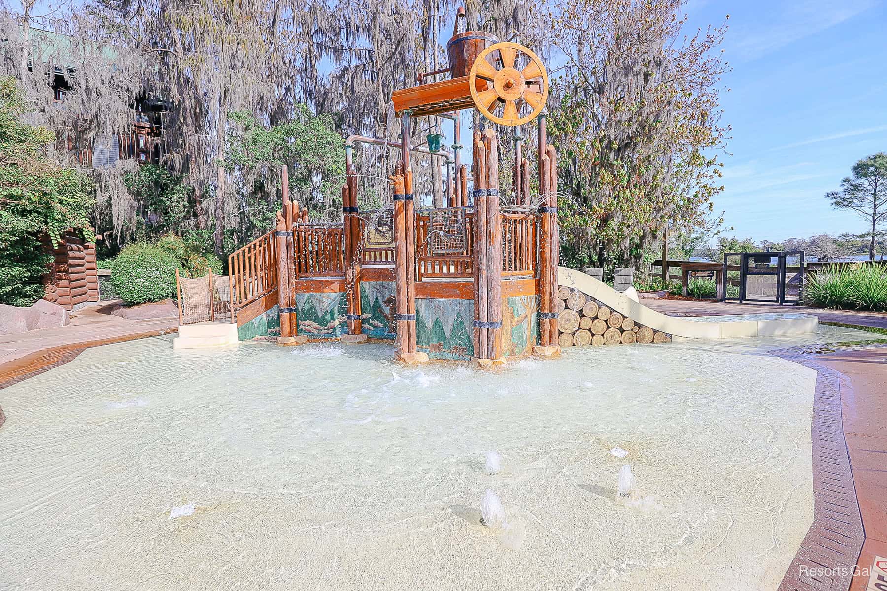 splash pad at Disney's Wilderness Lodge 