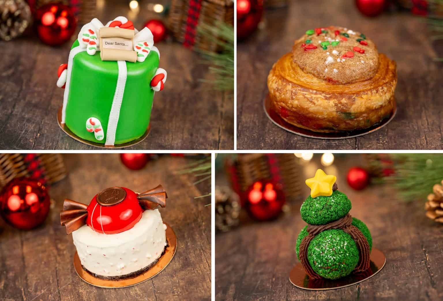 Collage of Holiday Treats coming to Disney Springs this holiday season