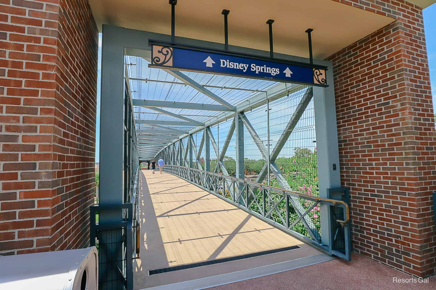 a pedestrian bridge that connects off-site hotels to Disney Springs 