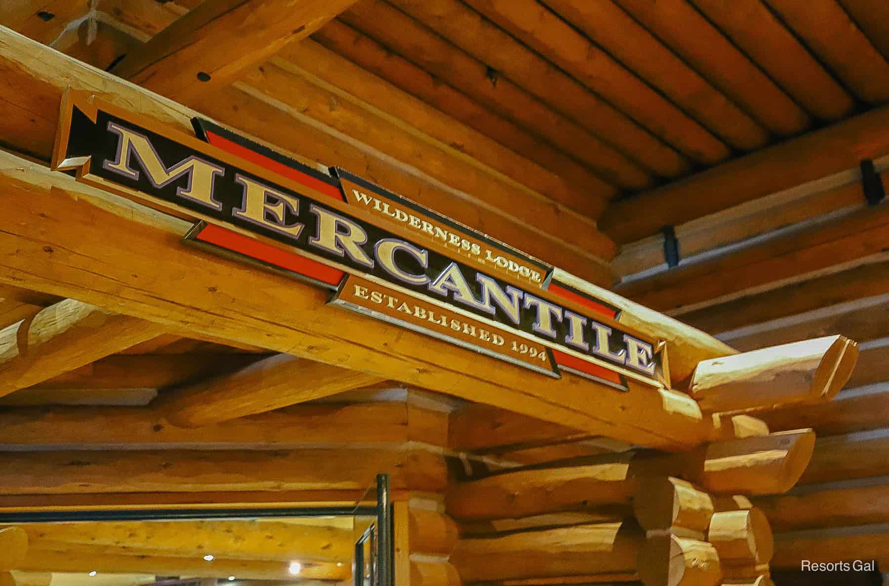 the Wilderness Lodge Mercantile Sign 