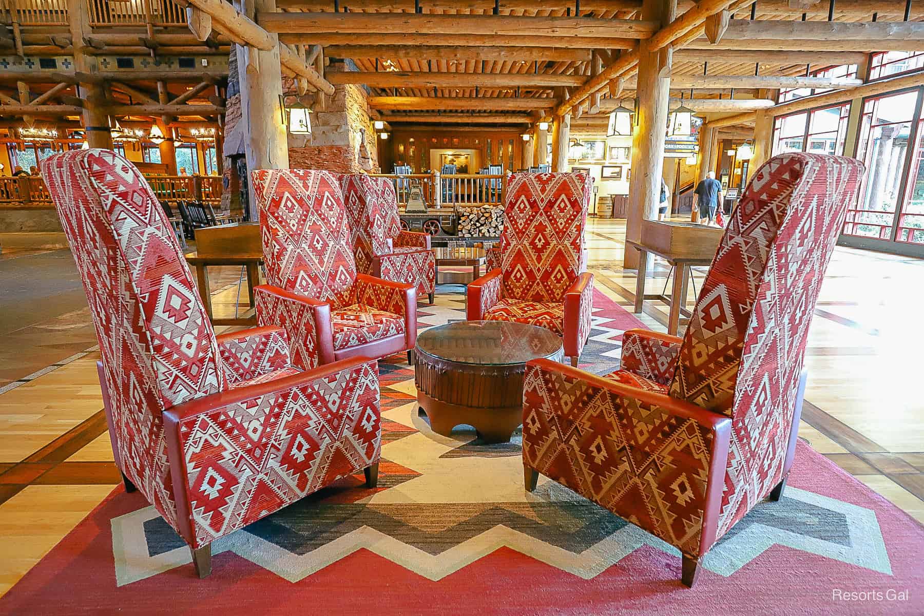 Disney's Wilderness Lodge lobby chair setting 