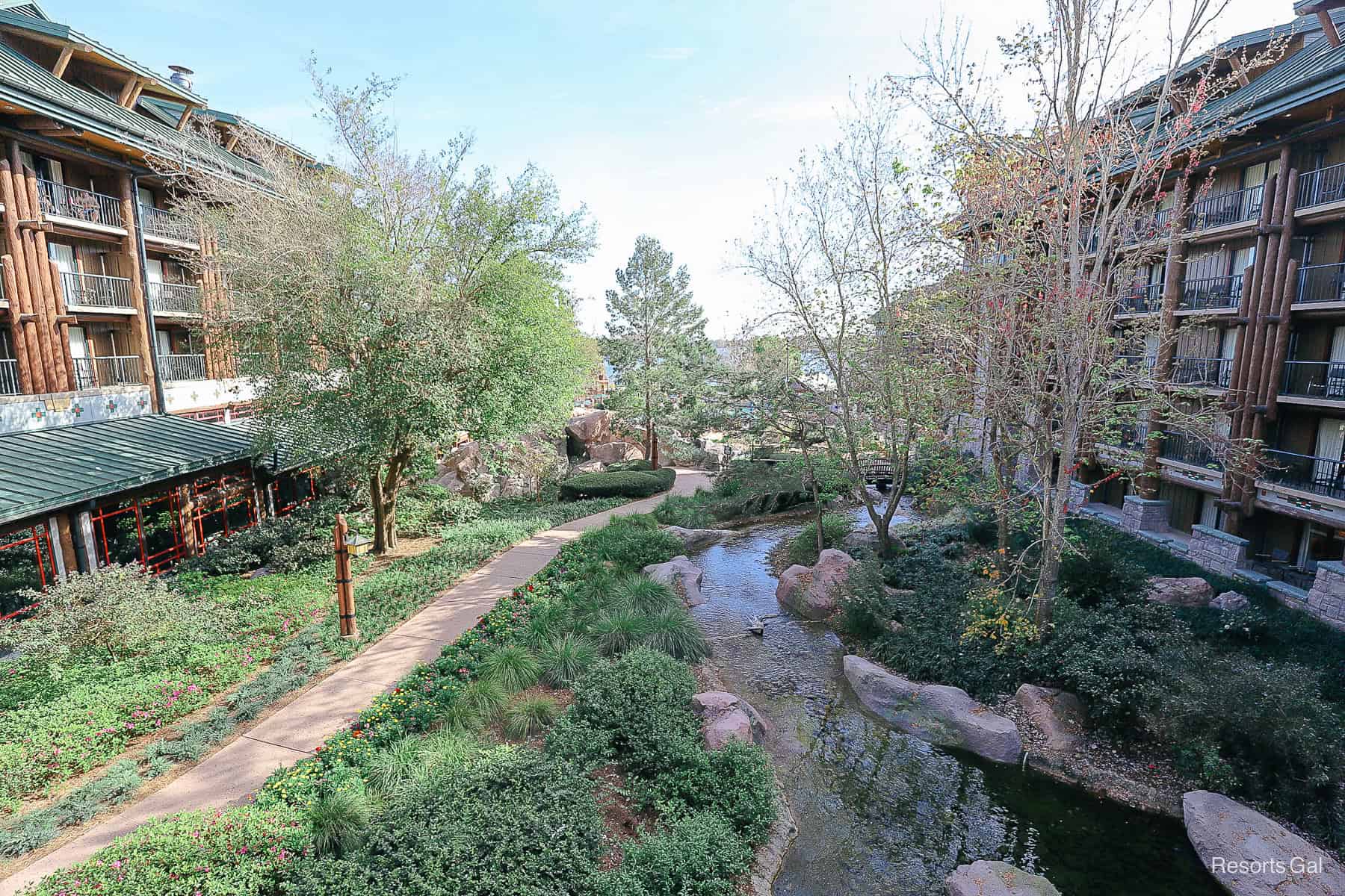 view from outdoor deck of Wilderness Lodge 