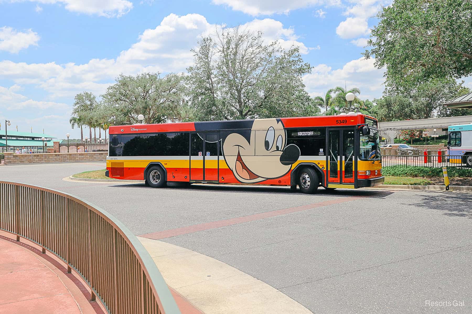 a Mickey Mouse bus at Walt Disney World