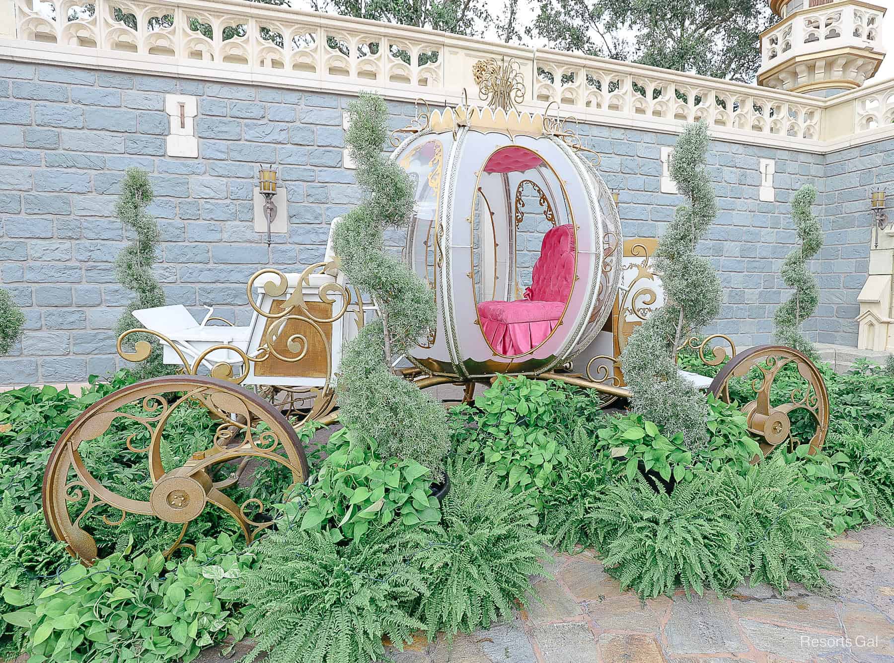 Cinderella's Coach on display as a photo opportunity on the 4th of July 