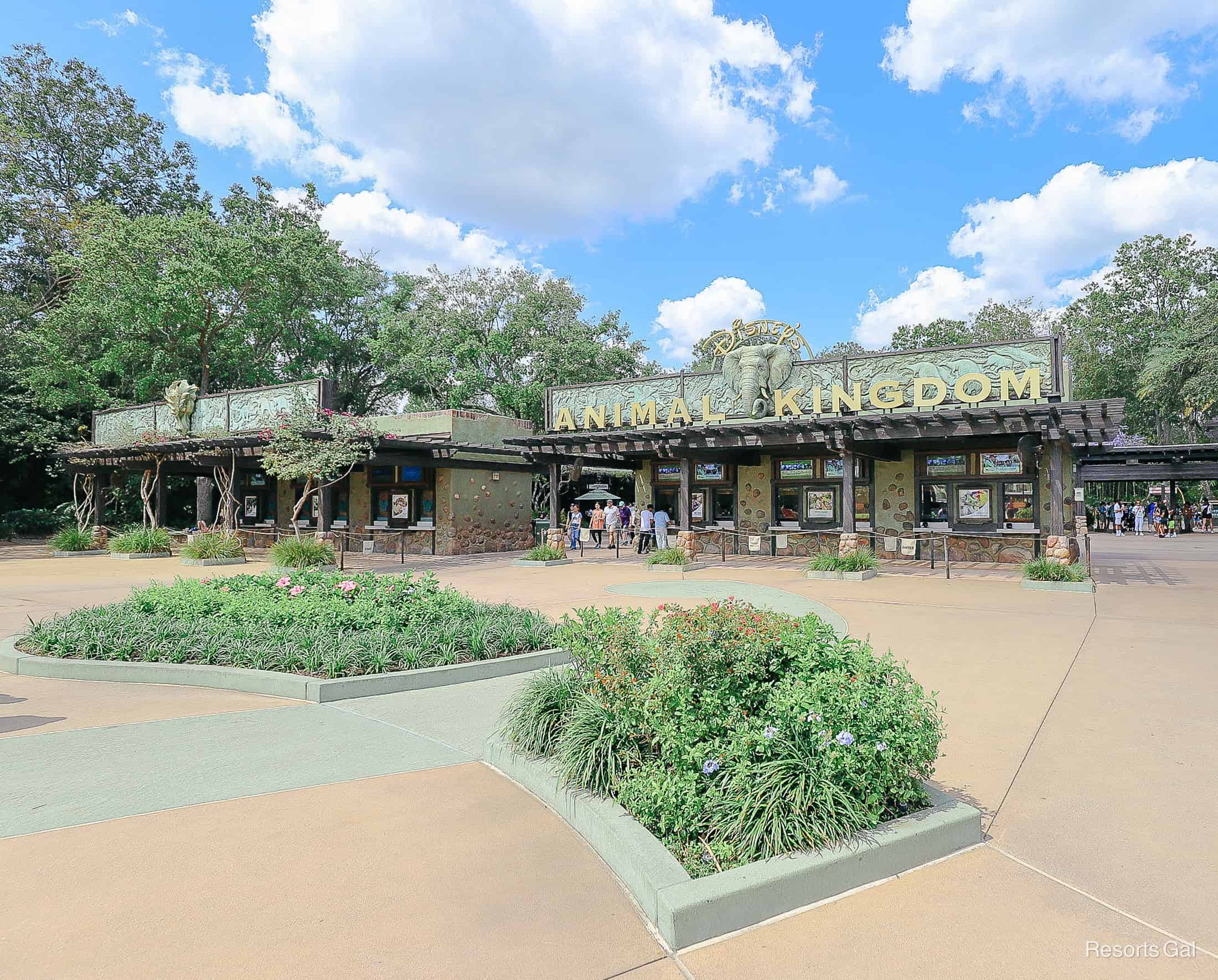 the entrance to Disney's Animal Kingdom a Disney World Park 