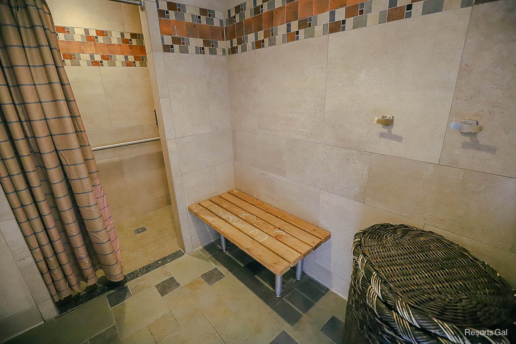 pool shower and changing area at Disney's Wilderness Lodge 