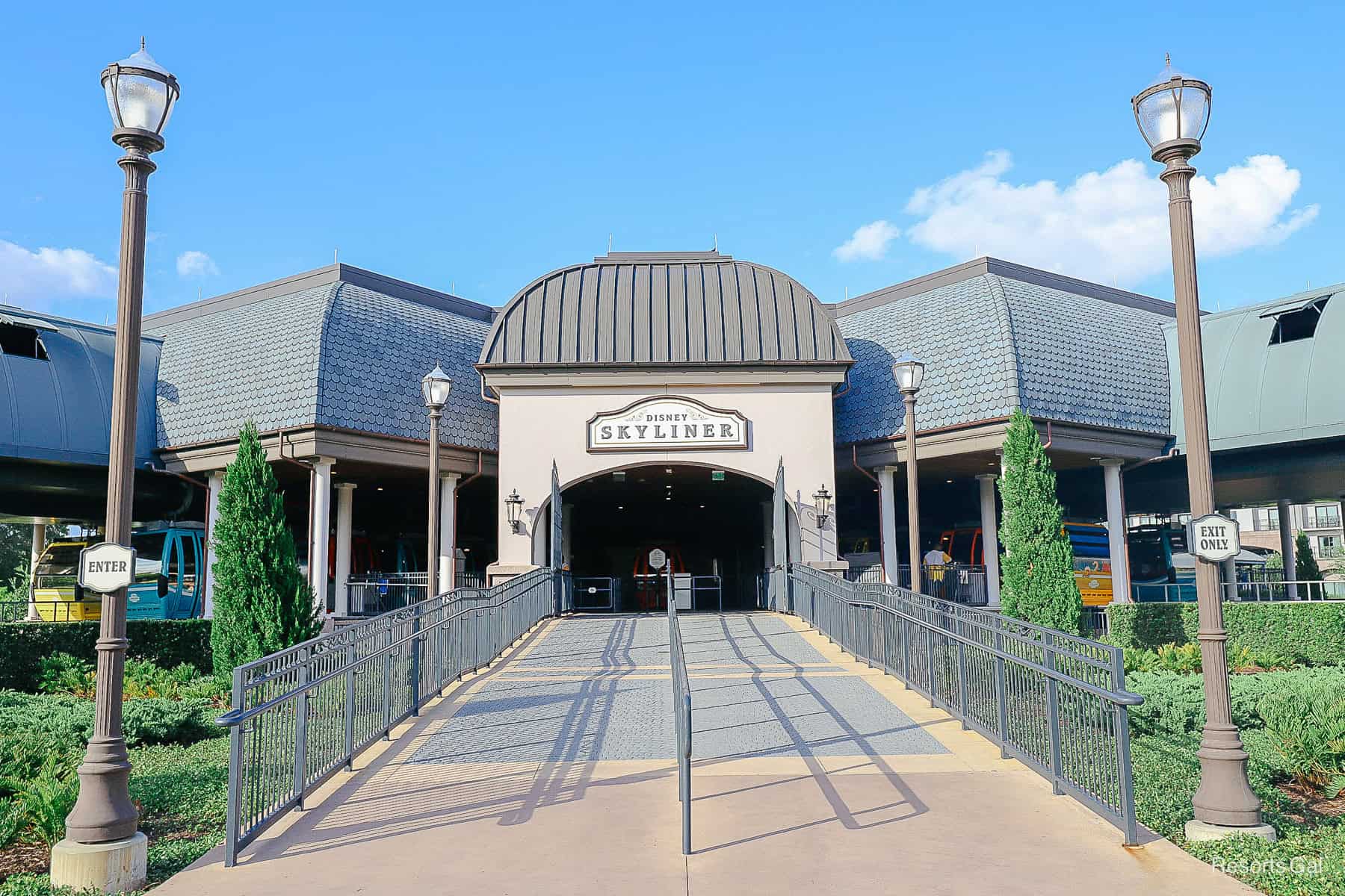 the Skyliner station at Disney's Riviera Resort 