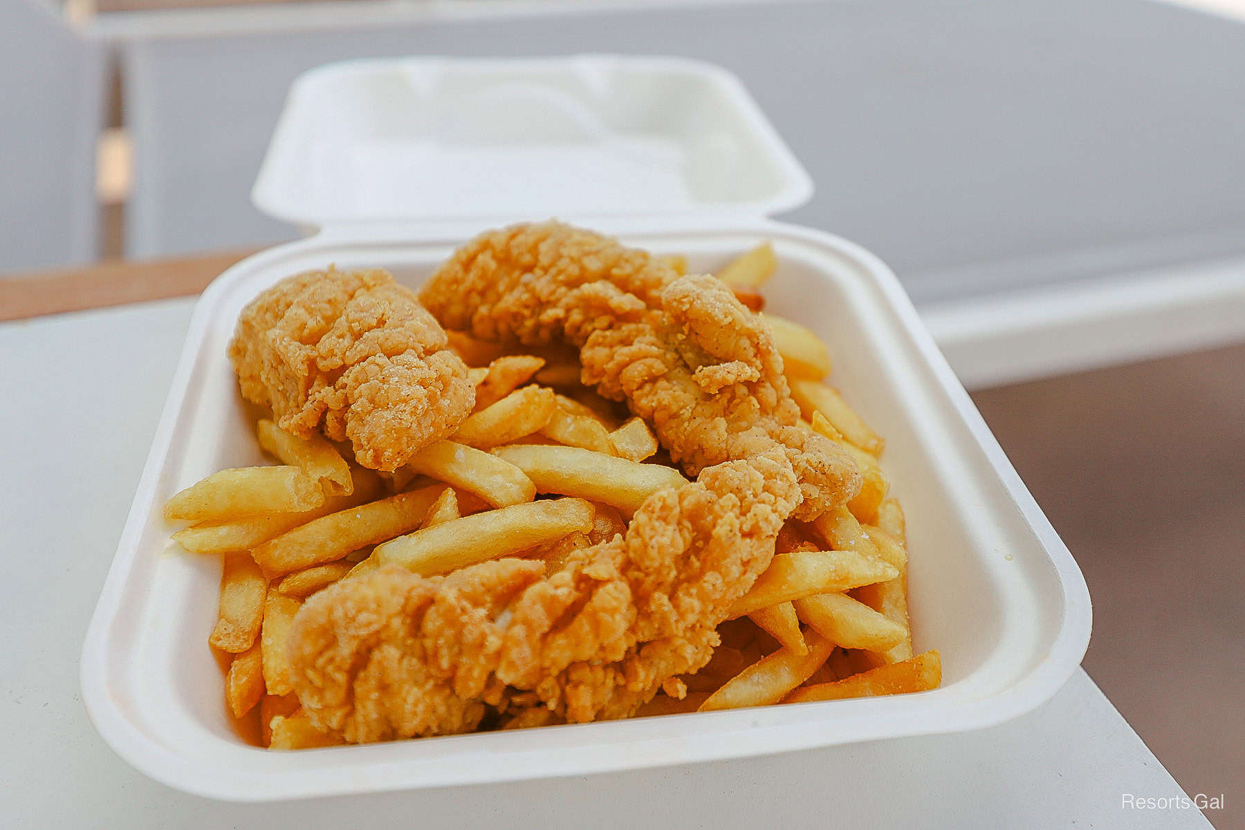 an order of chicken nuggets and fries from the pool bar at the Swan Reserve 