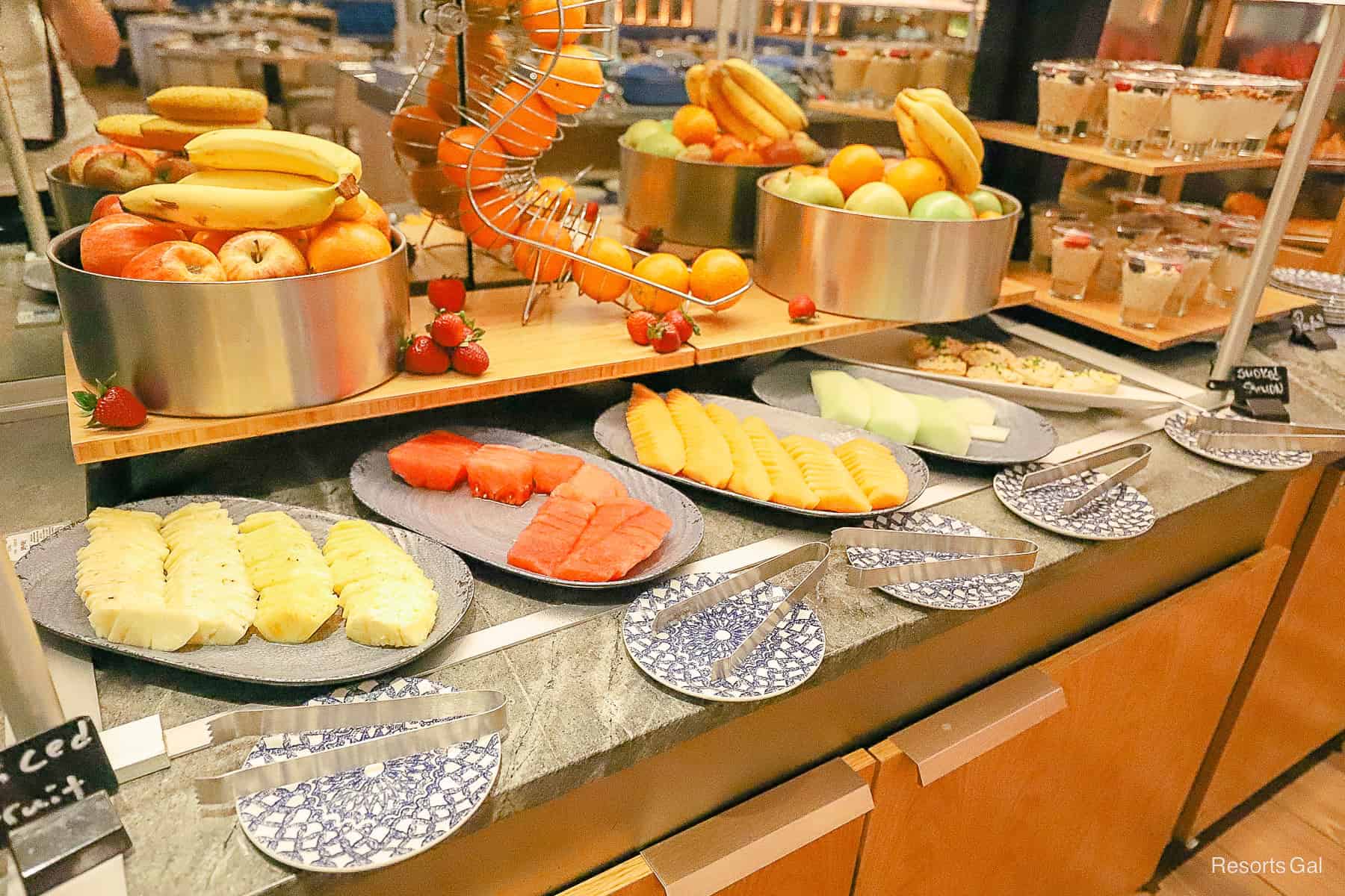 fruit on the buffet at Amare