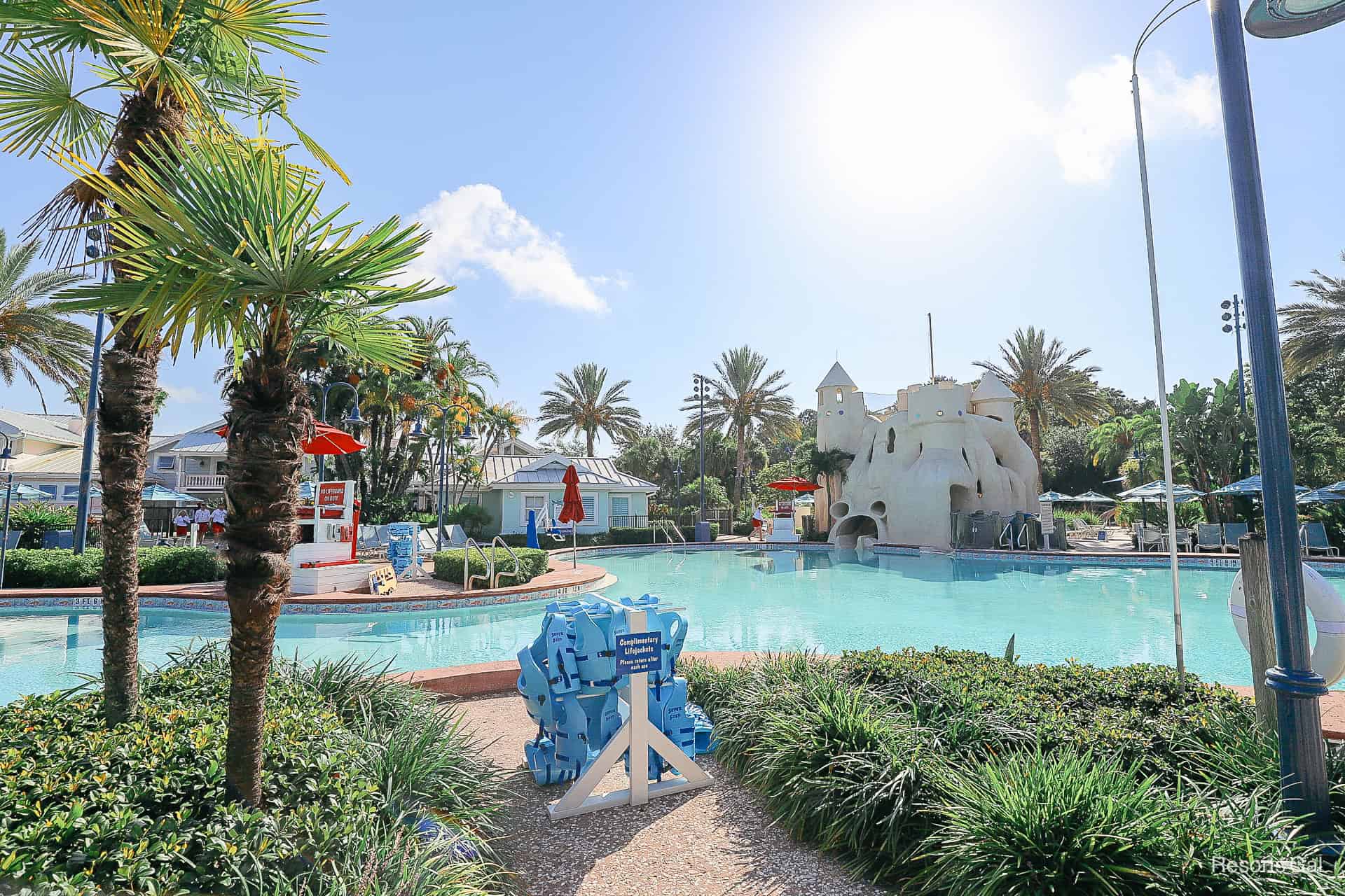 an overview of the pool area at Disney's Old Key West 