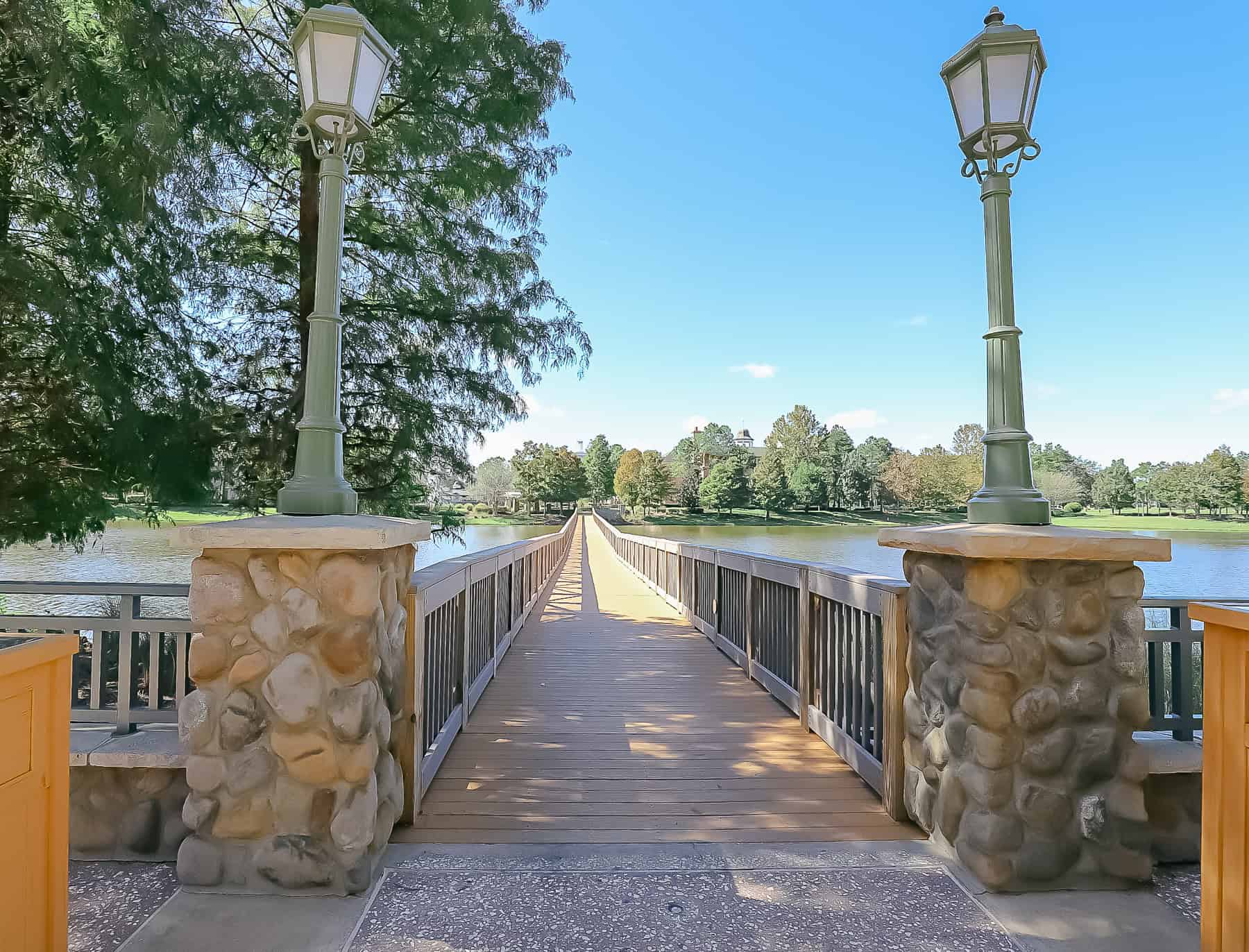 Disney's Saratoga Springs bridge across portion of the resort