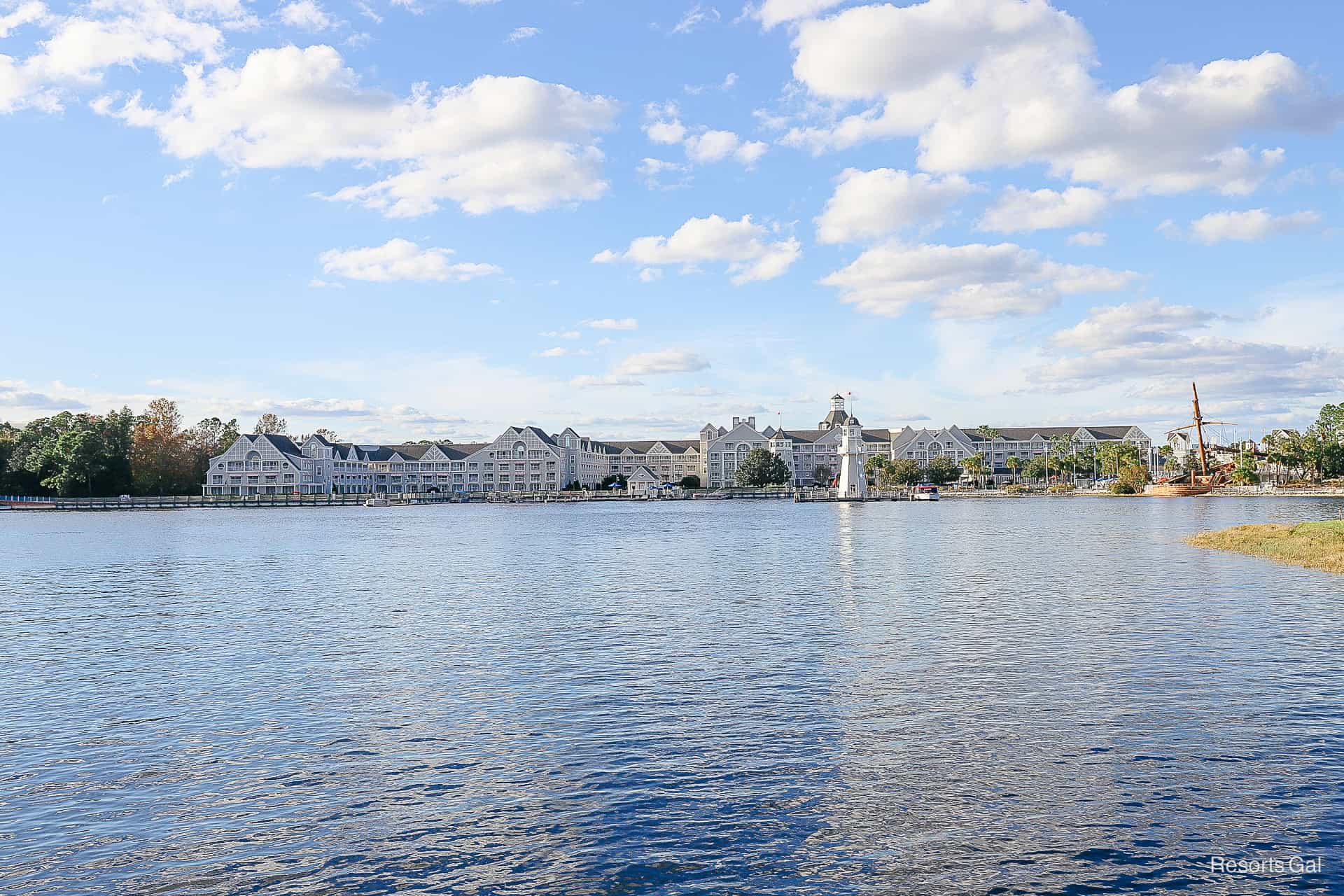 a full-length view of Disney's Yacht Club 