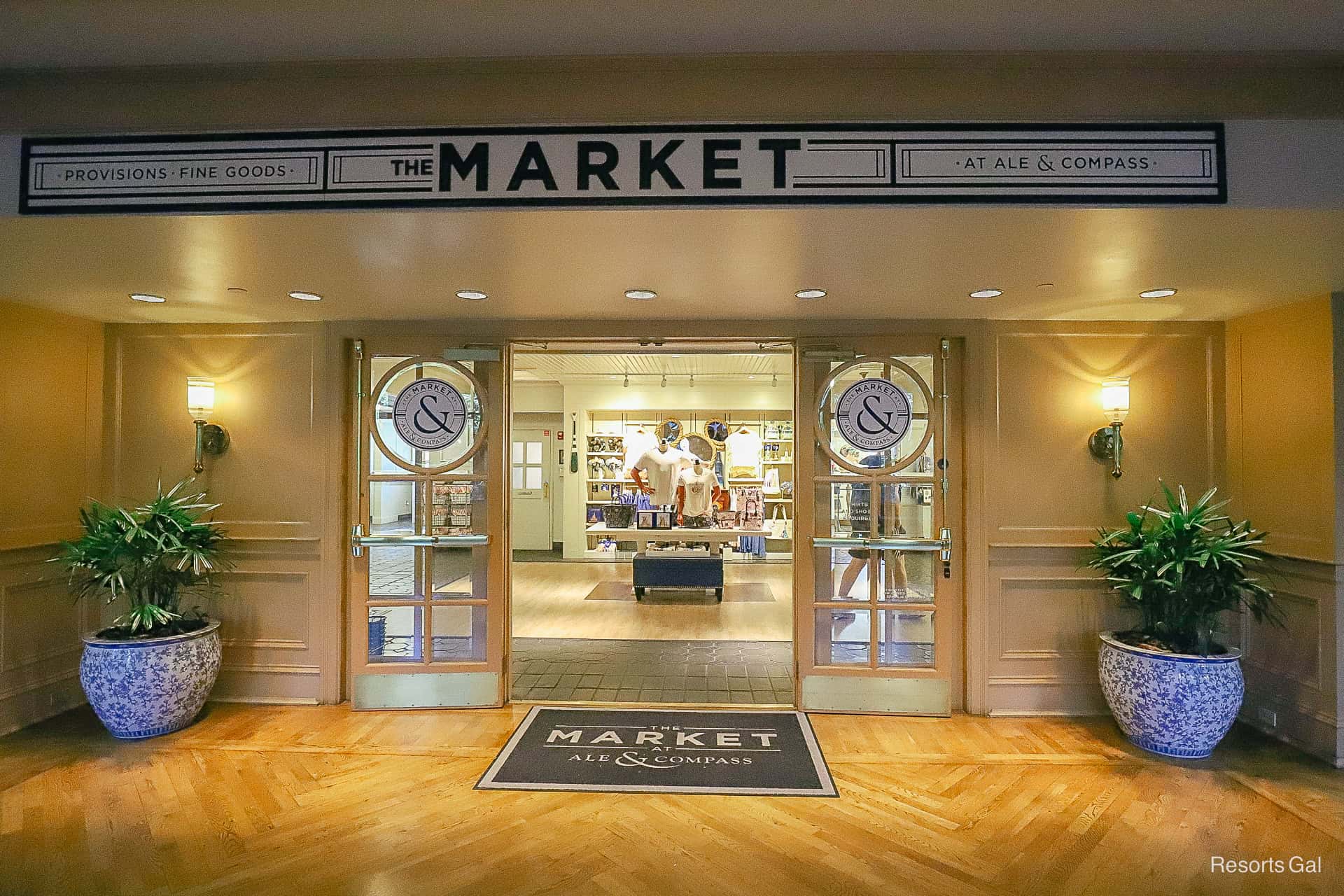 the entrance to The Market at Ale and Compass 