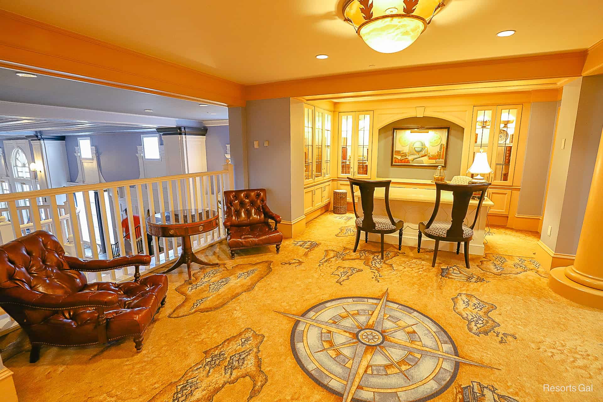 compass carpet with a private seating area off the lobby 