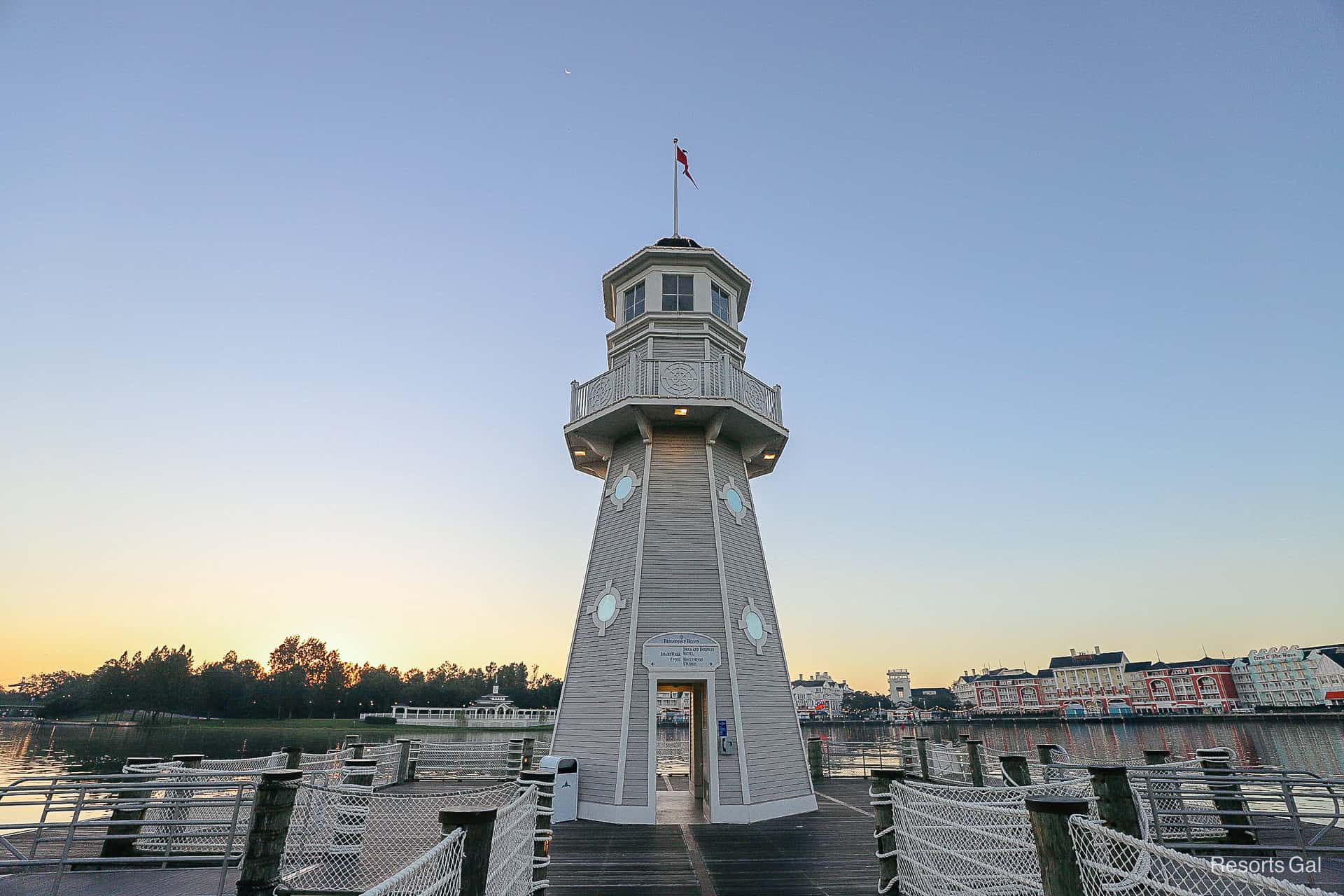 the lighthouse at first dawn 