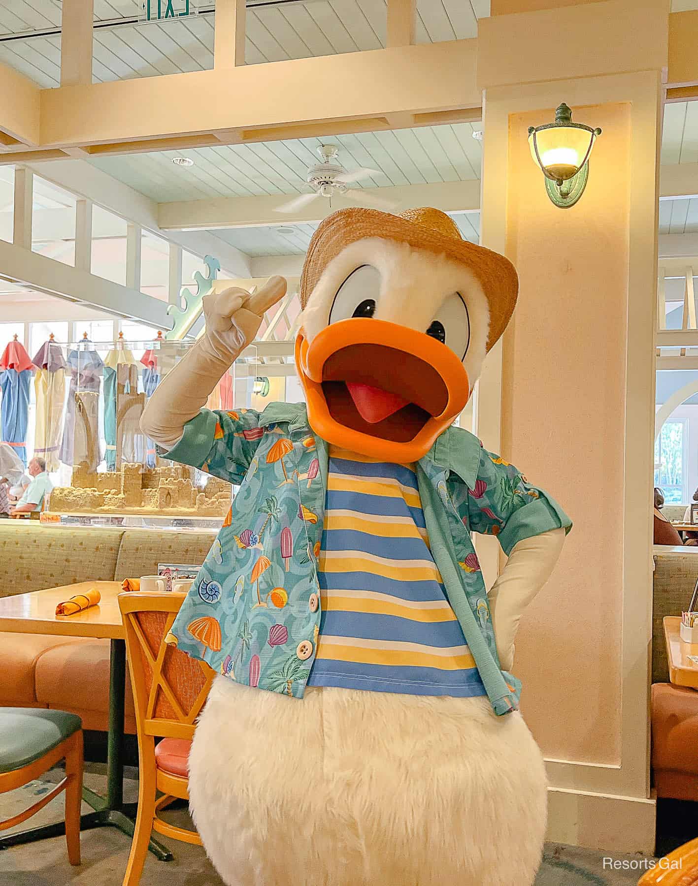 Donald in his beach outfit at Cape May Cafe 