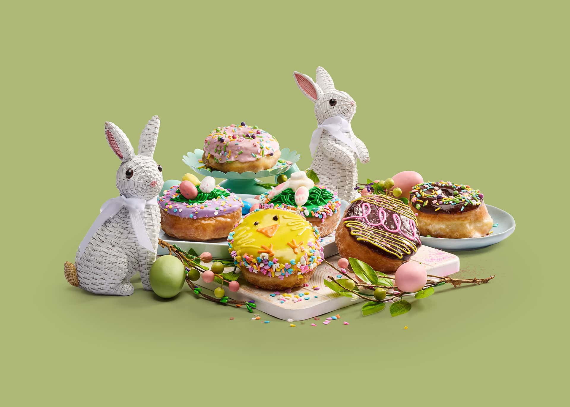 stock image of Easter donuts from Everglazed 