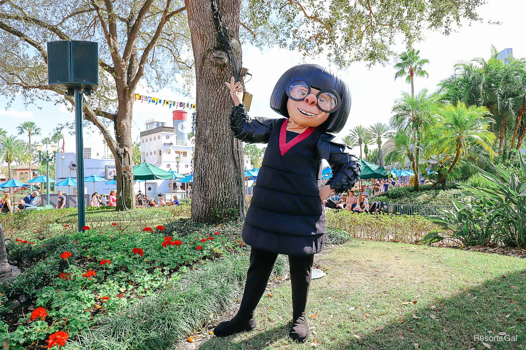 Edna Mode at her character sighting. 