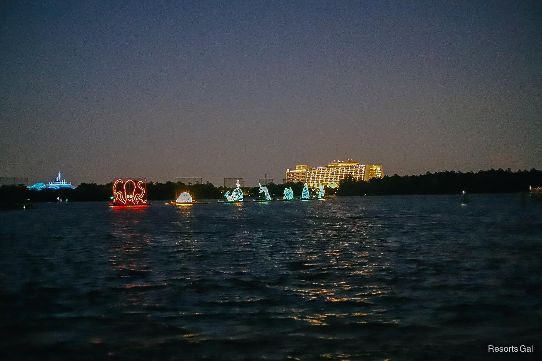 the Electrical Water Pageant as it continues to Disney's Contemporary Resort