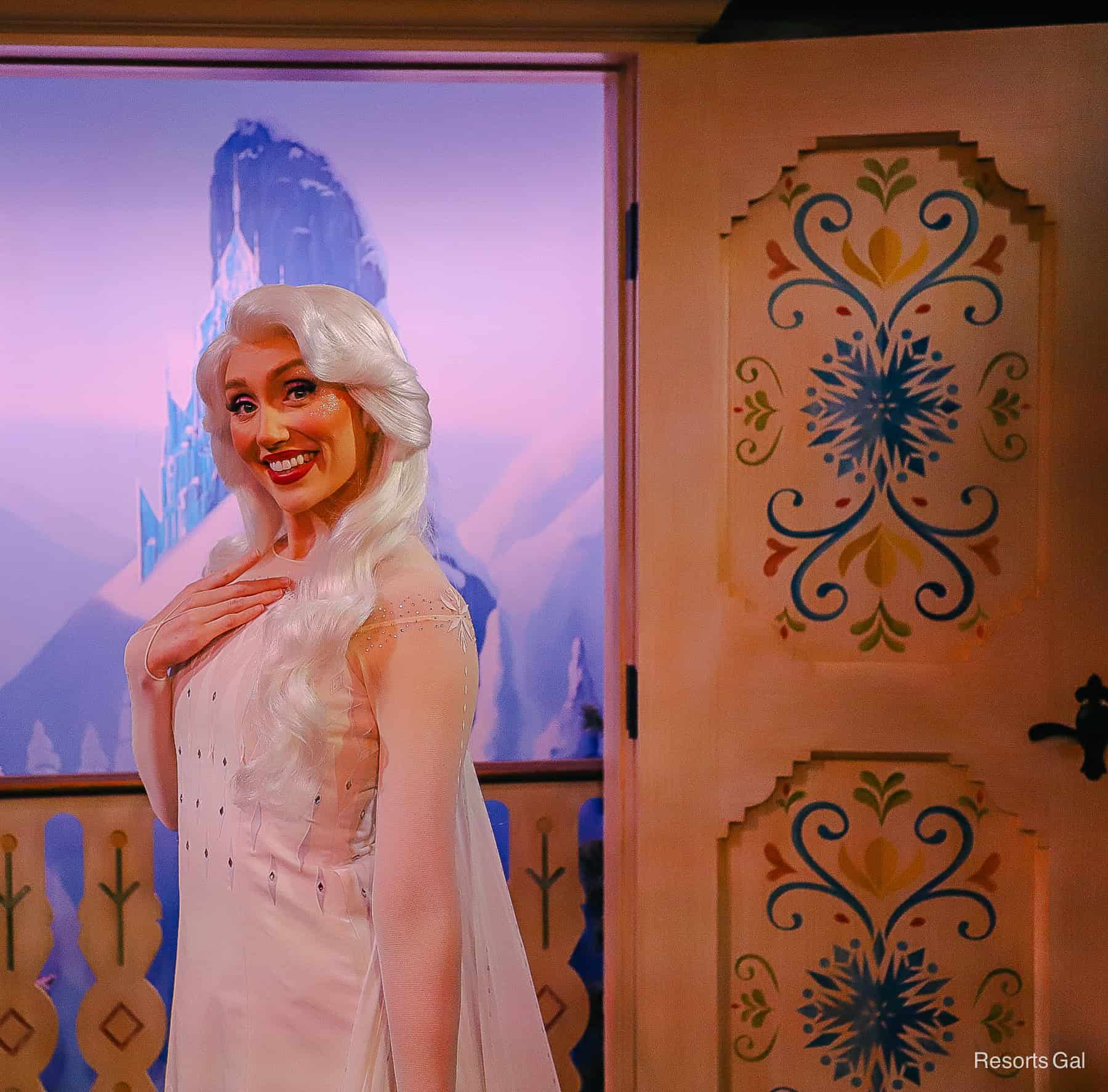 Elsa at her character meet-and-greet