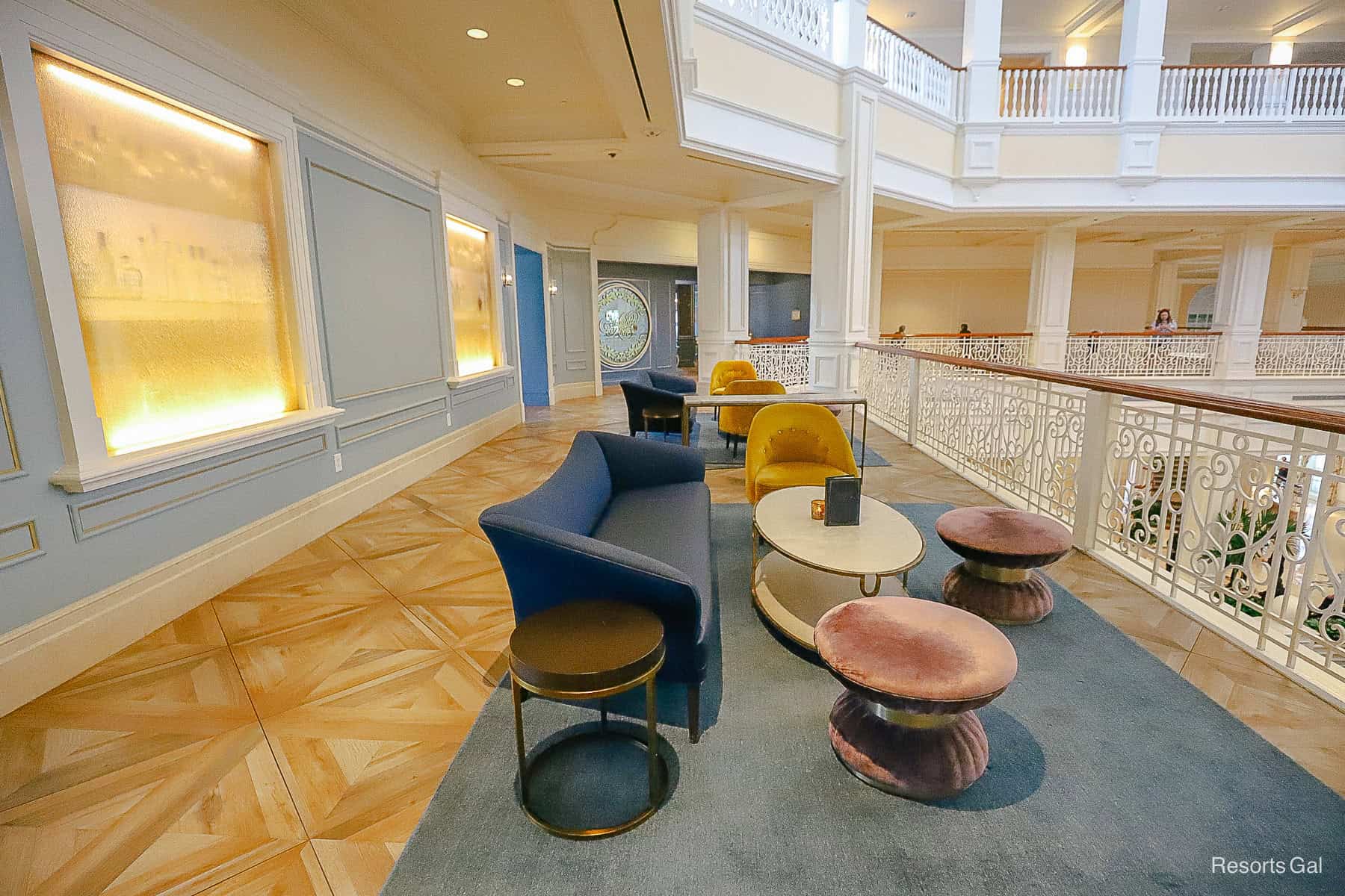 extra lobby seating at the Enchanted Rose Lounge