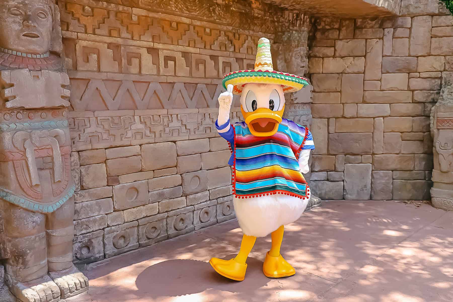 Donald Duck at Epcot's Mexico Pavilion 