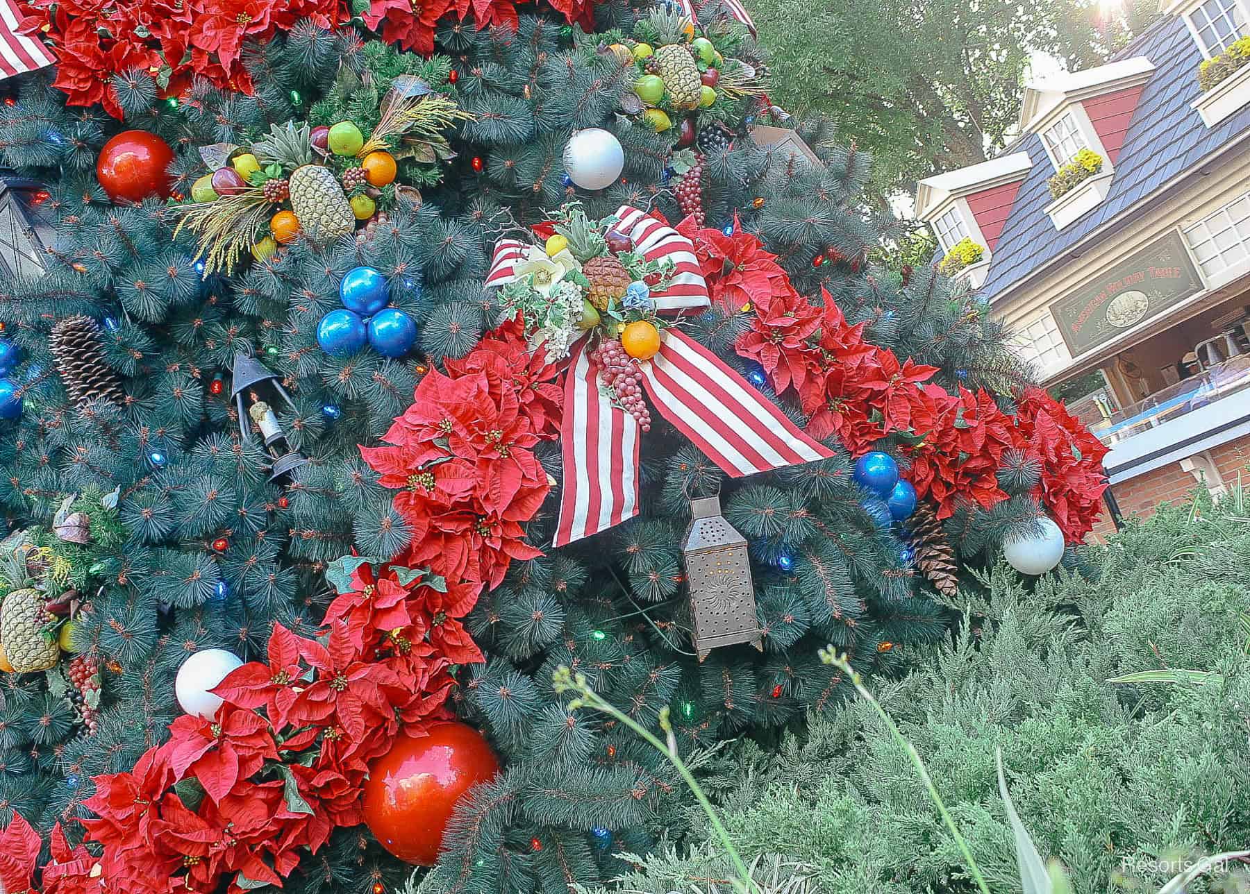 a Holiday kitchen at the American pavilion at Epcot 