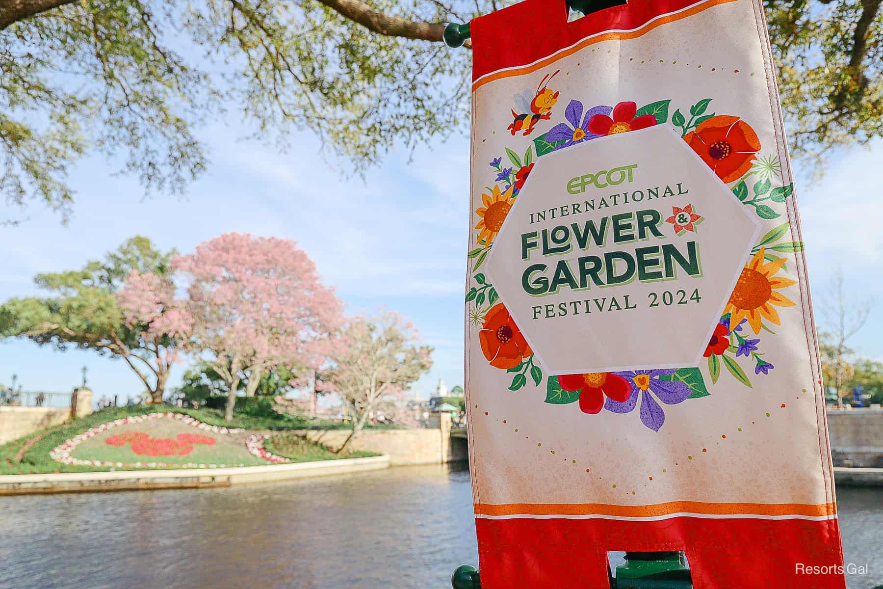 Banner for the 2024 Epcot International Flower and Garden Festival 