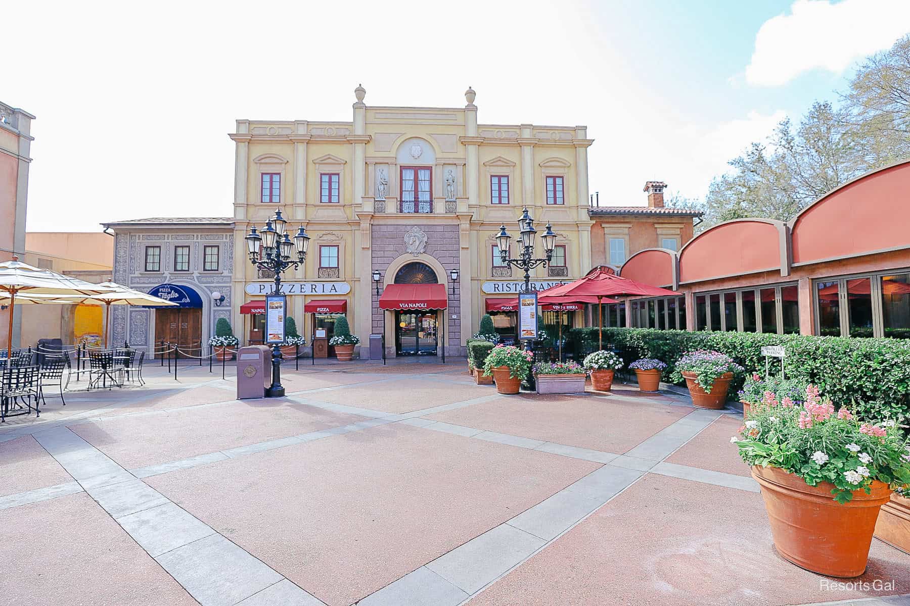 Via Napoli sits at the back of Epcot's Italy Pavilion 