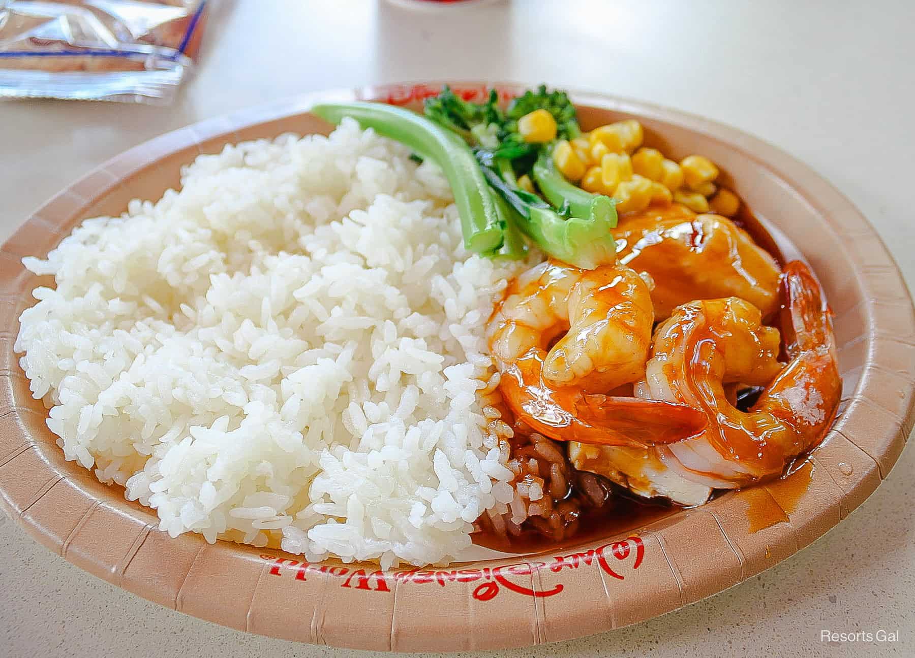 a shrimp with rice kids' meal at Katsura Grill at Epcot's Japan Pavilion 