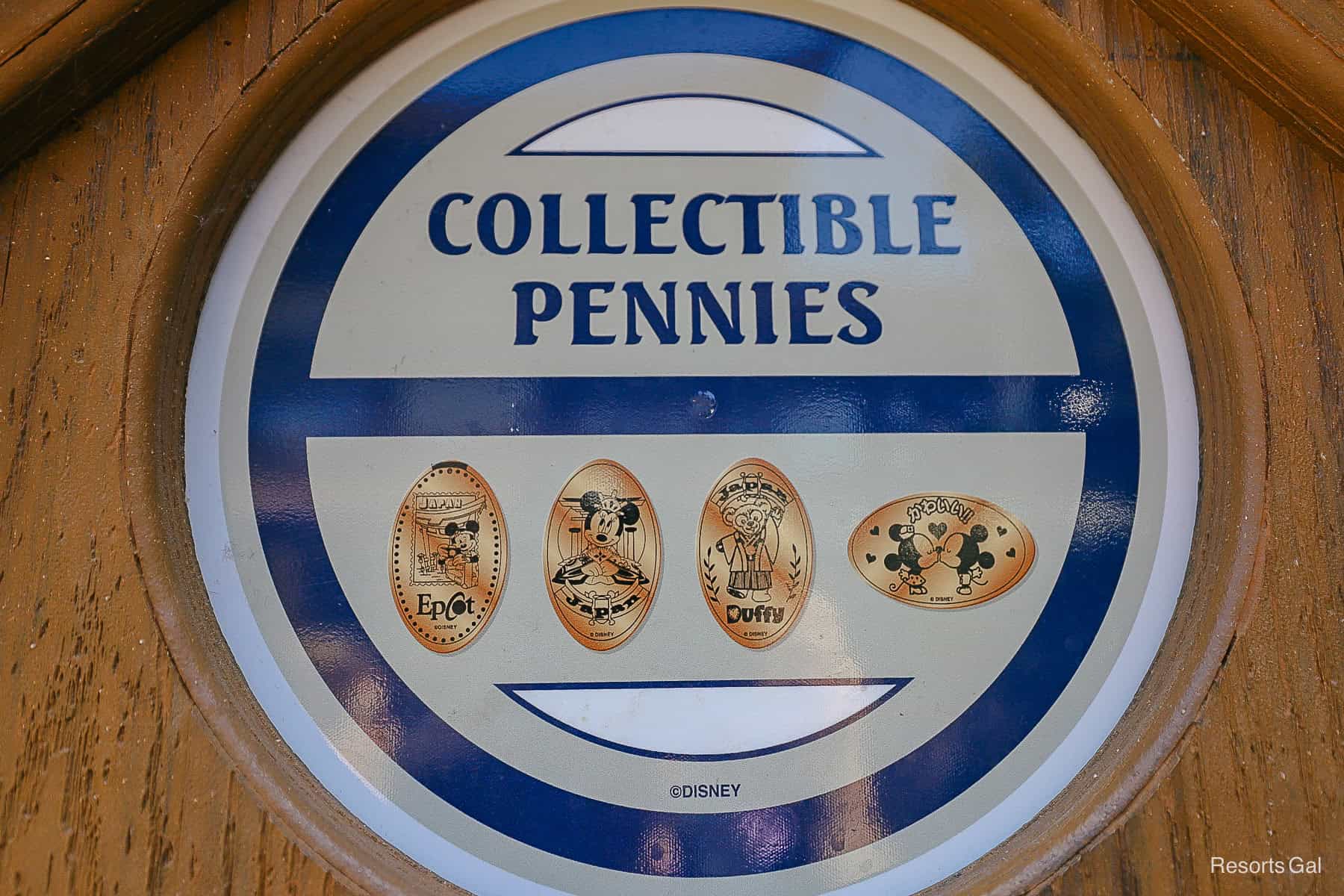 Collectible Pennies in Epcot's Japan 