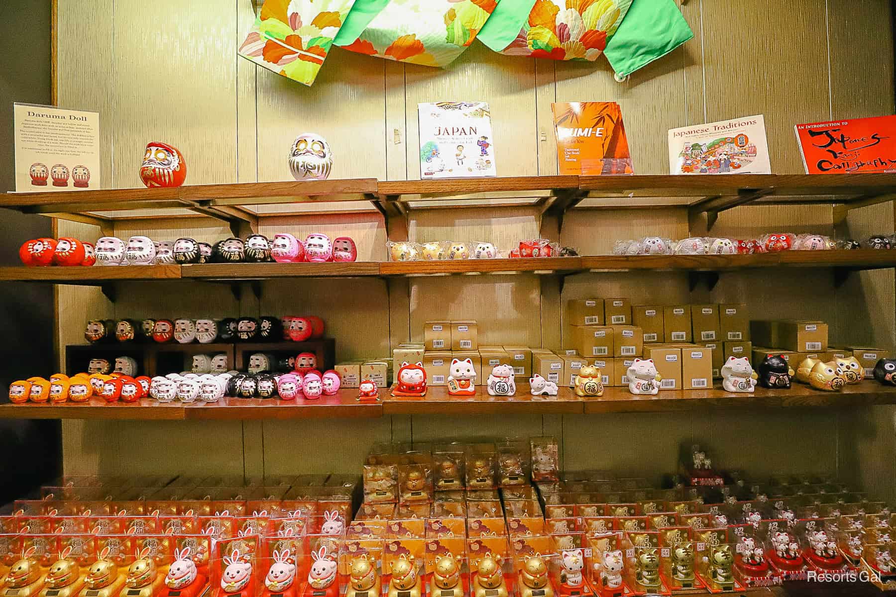 a display with Daruma Dolls in the Mitsukoshi Store at Epcot 