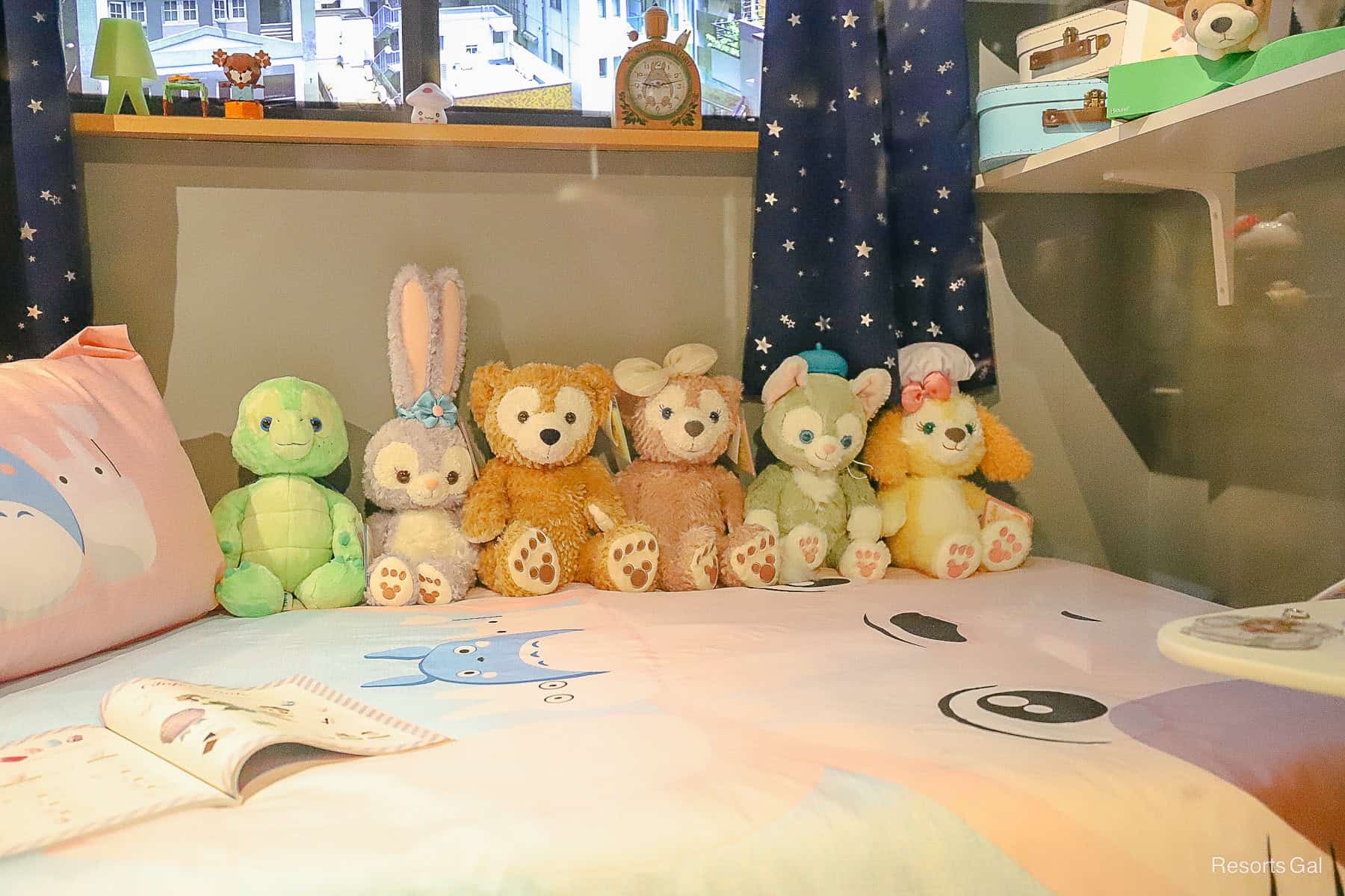 Duffy bear and friends in the Kawaii display at Epcot's Japan 