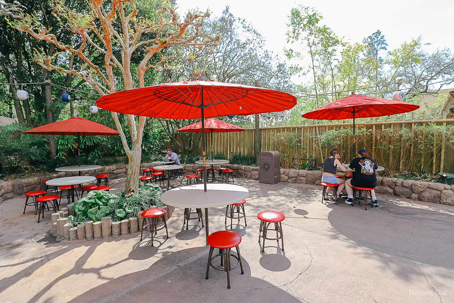 Katsura Grill outdoor dining area at Epcot 