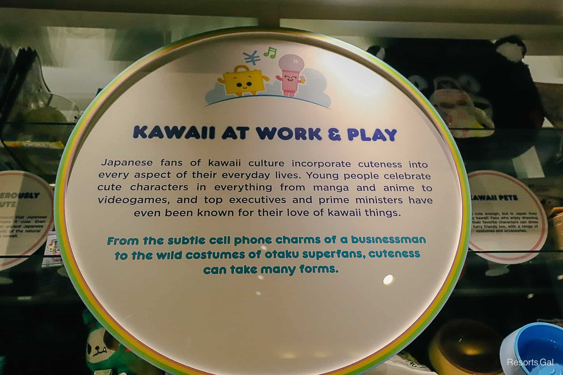 Informational sign Kawaii at Work and Play 