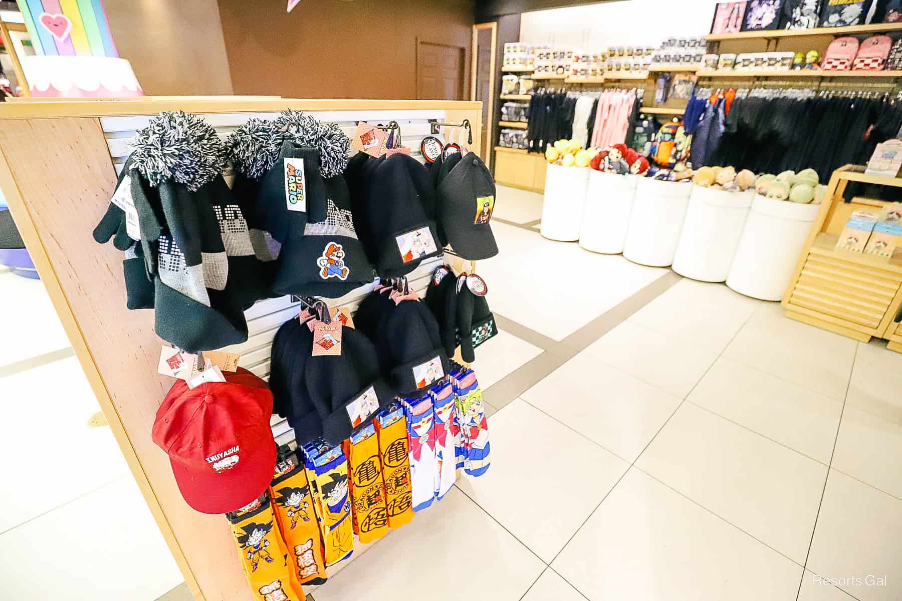 merchandise display in the large store in Epcot's Japan 