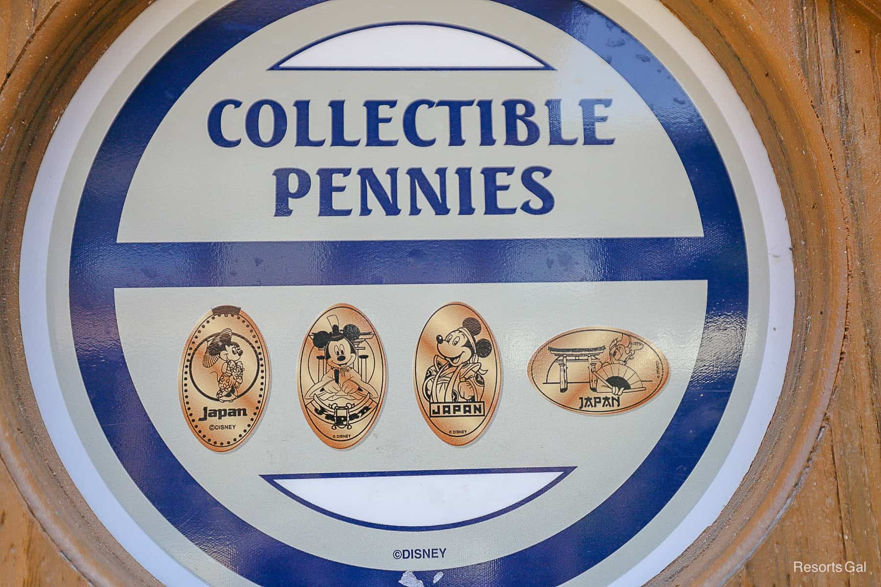 Pressed Pennies in the Japan Pavilion at Epcot 