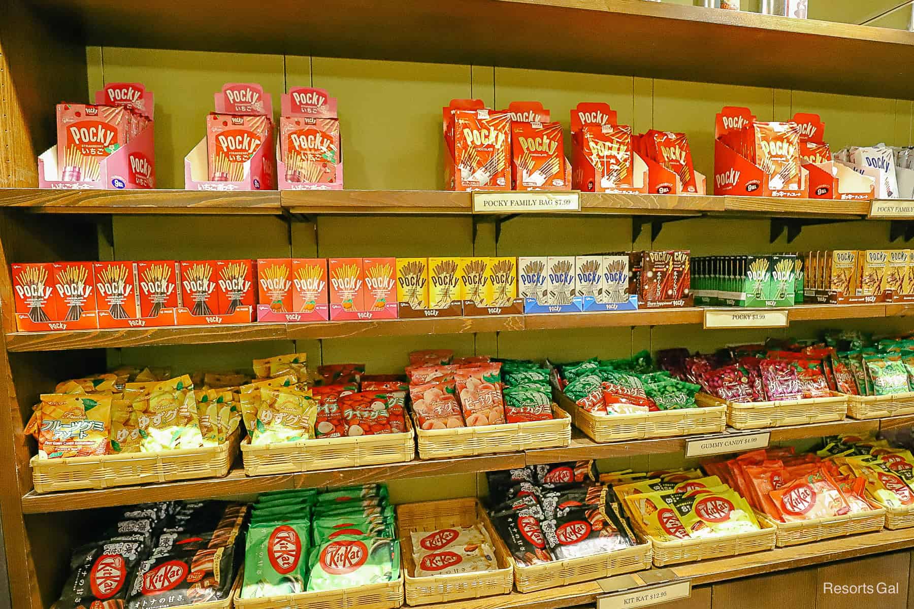 a display with specialty candy 