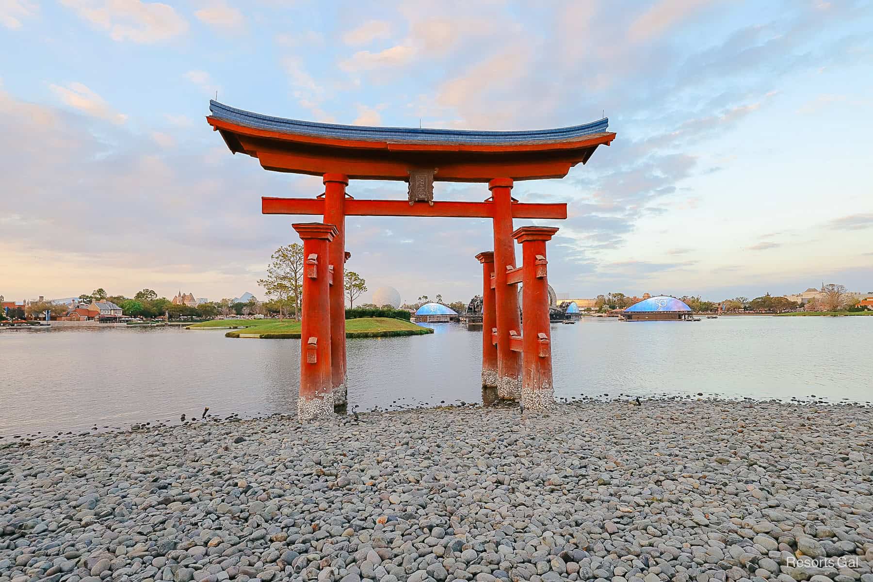 a Torii gate at Epcot 