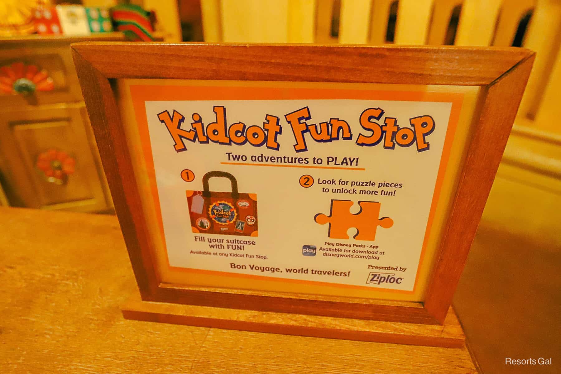 signage for the kidcot fun stop at Epcot's Mexico 