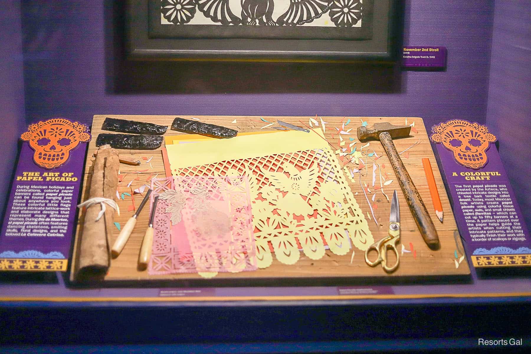 a display celebrating papel picado art 